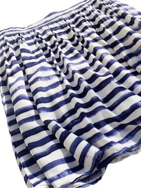 Papillon Blue and White Striped Watercolor Skirt, size Medium